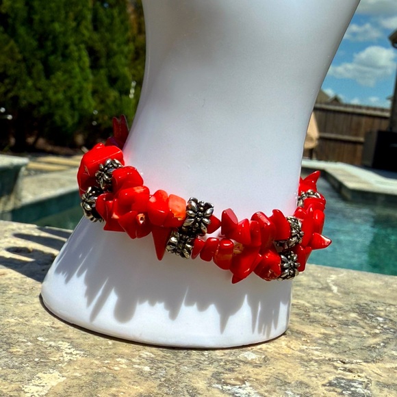 Mira Red Coral Chips Stretch Watch - Picture 9 of 12